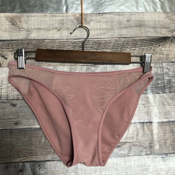 Gossip 2-pc Swim Pink Bikini Sheer Strappy-Backed Size Small - Picture 9 of 13